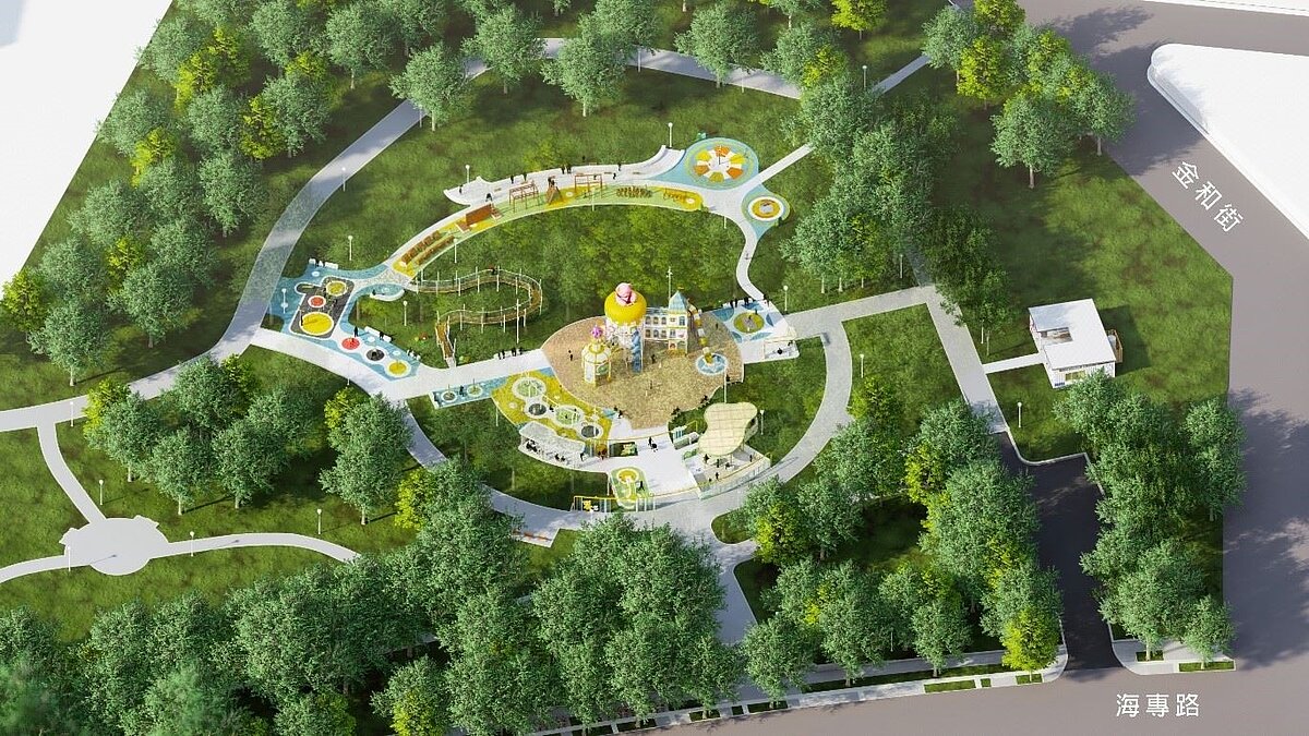 楠梓後勁公園特色遊戲場年底改造完成。圖/高雄市公園處提供