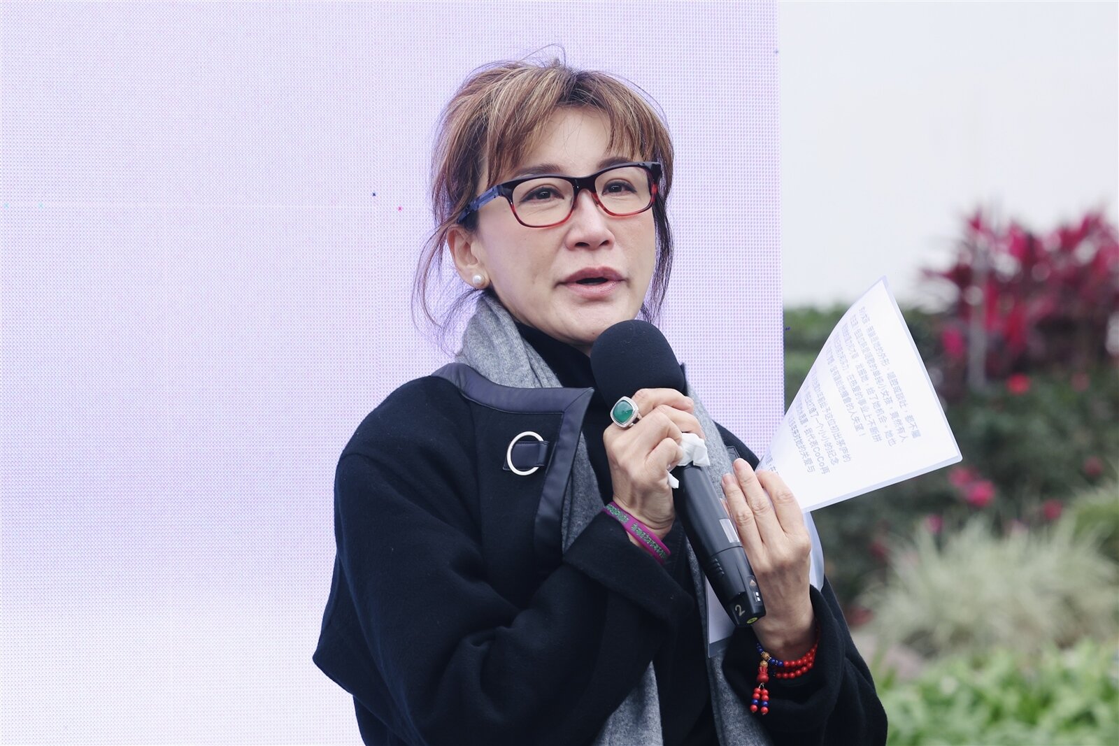 李玟二姊致詞。記者王聰賢／攝影 