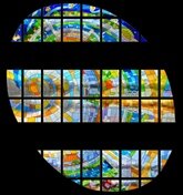 樓梯每一層都閃爍著五光十色的光影,整個空間宛如光之殿堂。圖:教育局提供