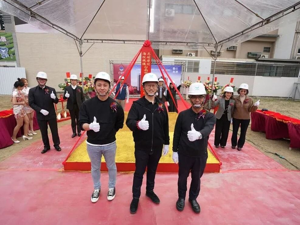 宏福實業集團、海悅機構聯手推出的台南東區市心指標案「宏福悅」6日舉行動土典禮。圖／業者提供
