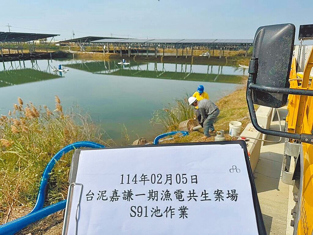 台泥嘉謙綠能漁電共生案。圖/台泥嘉謙綠能提供