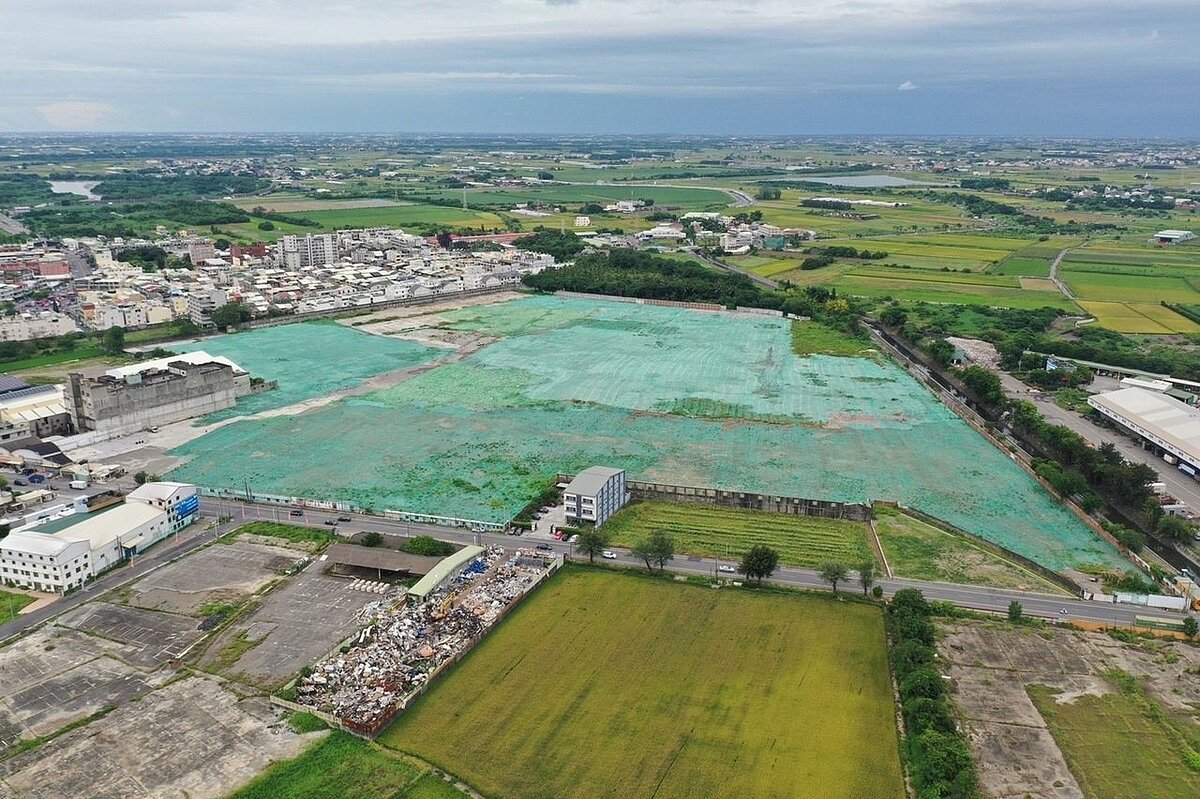 面積14公頃的雲林北港工業園區（原萬有紙廠）土地兩度招標。圖／台灣金聯公司提供