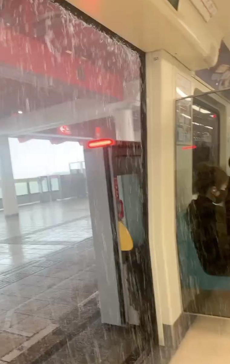 民眾拍下淡水信義線車廂照。圖/擷取自@henhenjack0609 社群