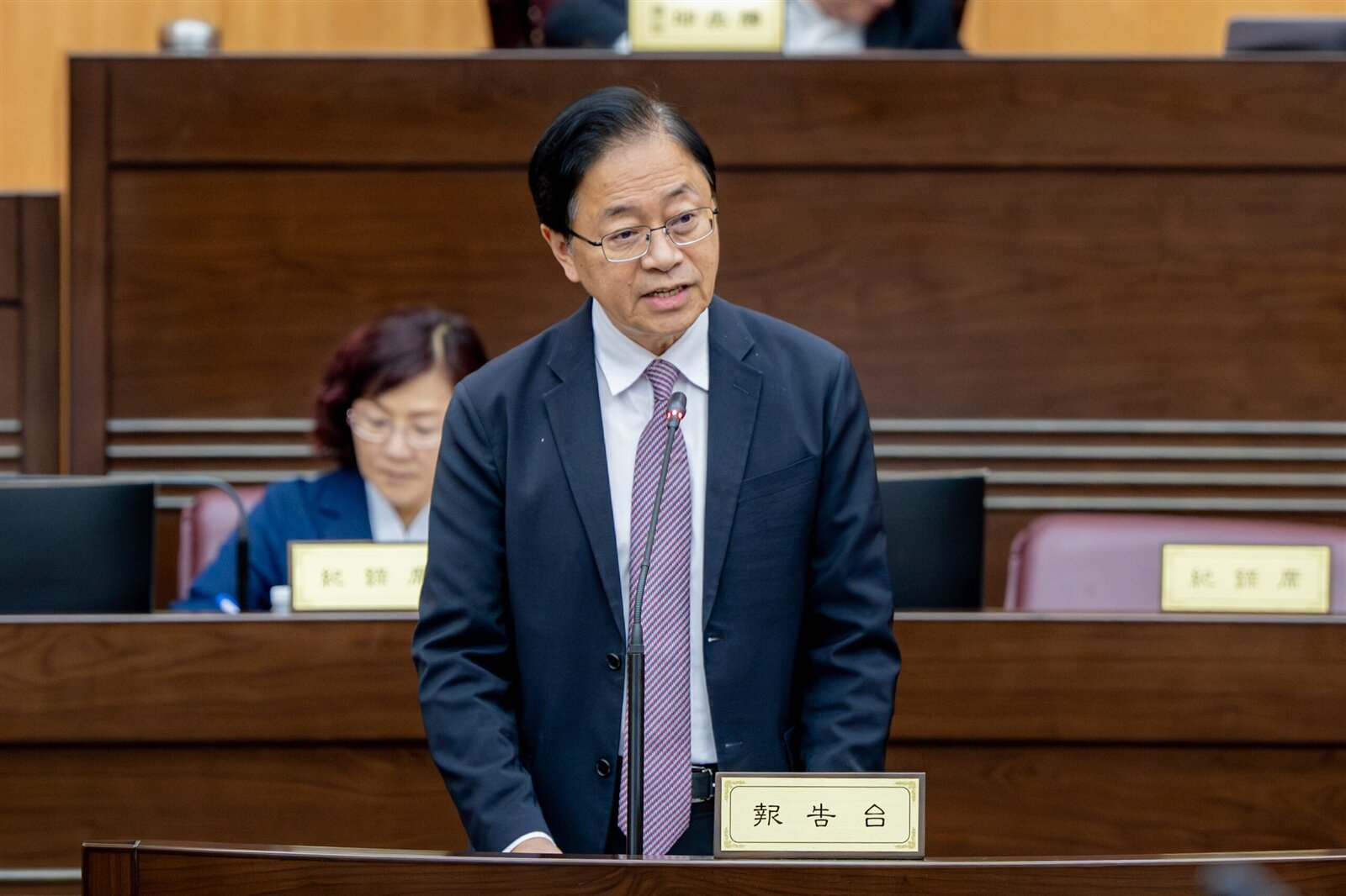 桃園市長張善政今日率市府團隊至桃園市議會第3屆第5次定期會施政報告及說明。圖:市府提供