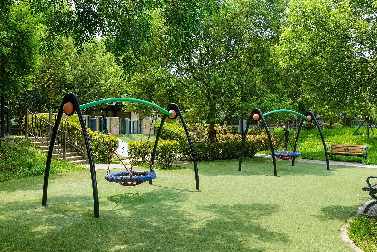 樹林區的鹿角溪公園,不僅是特色共融公園,亦是新北市全齡化公園的代表之一。圖/新北市景觀處提供