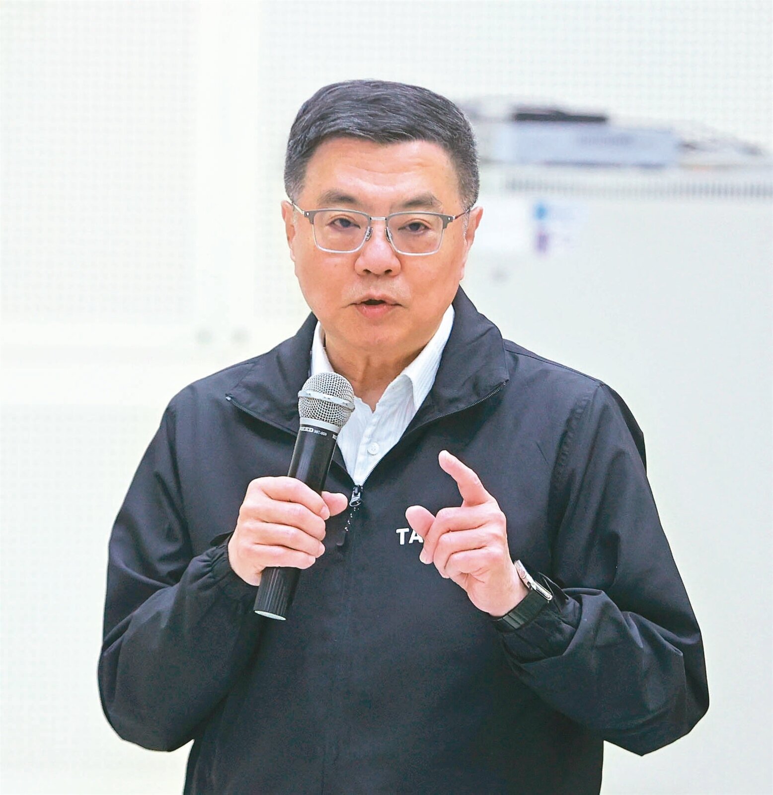 行政院長卓榮泰出席彰濱廠商座談時,強調政府面臨美國關稅衝擊已有良好的應變方式。記者黃仲裕/攝影