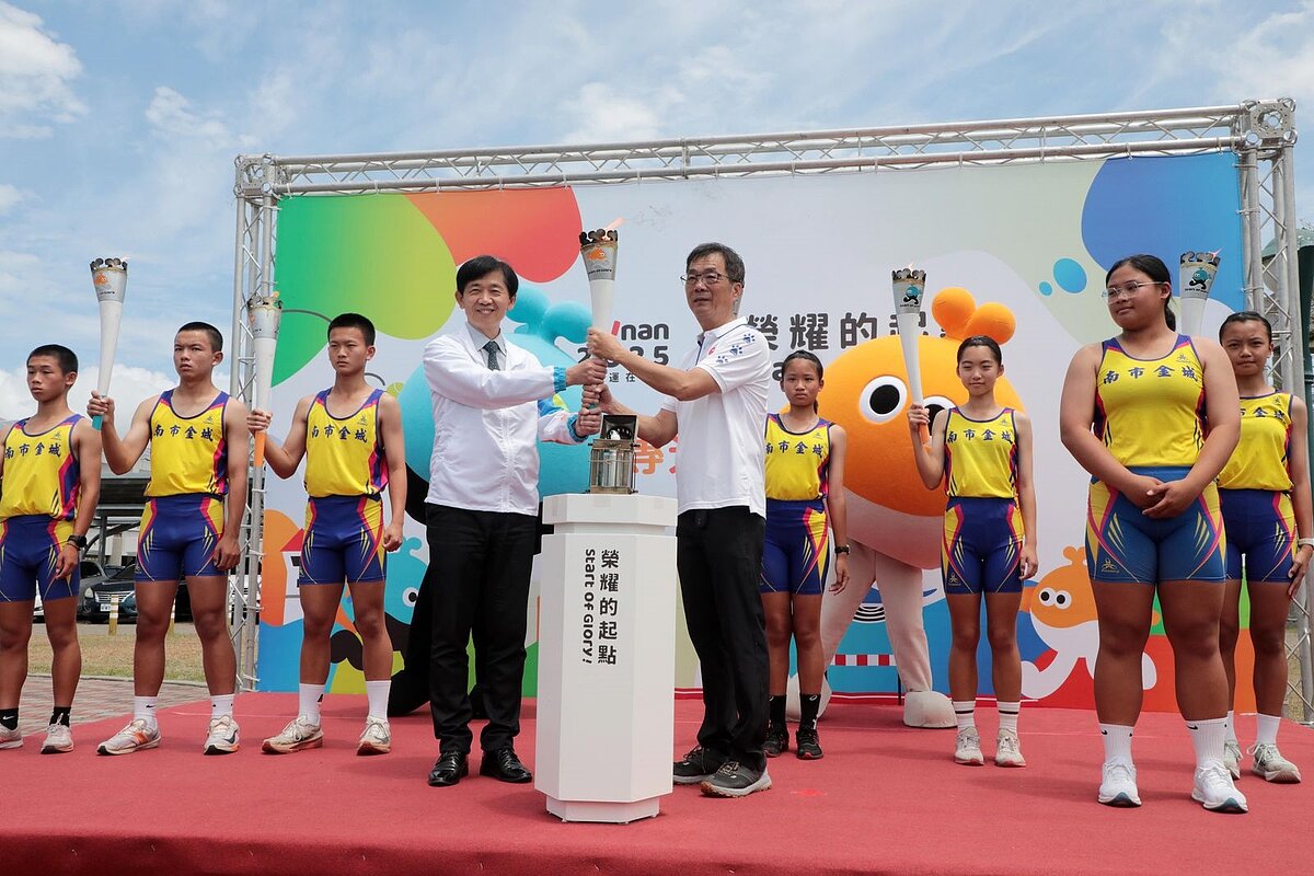 全中運聖火傳遞18日回到台南安座，母火19日在開幕典禮點燃大會聖火。圖／台南市政府提供