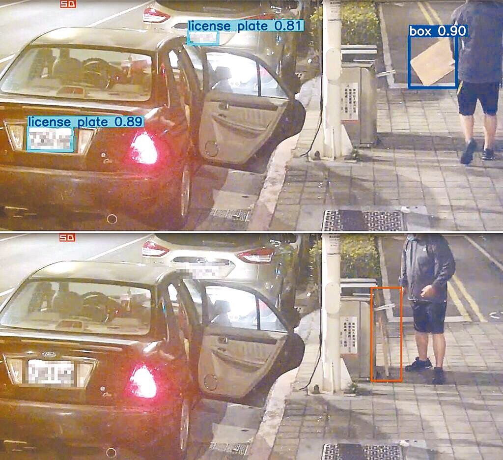 部分民眾會於深夜或清晨將家戶垃圾違規棄置街道垃圾桶,北市環保局導入AI科技輔助執法,準確率達95%。圖/北市環保局提供