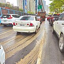滿地土石　淡北道路工程又出包
