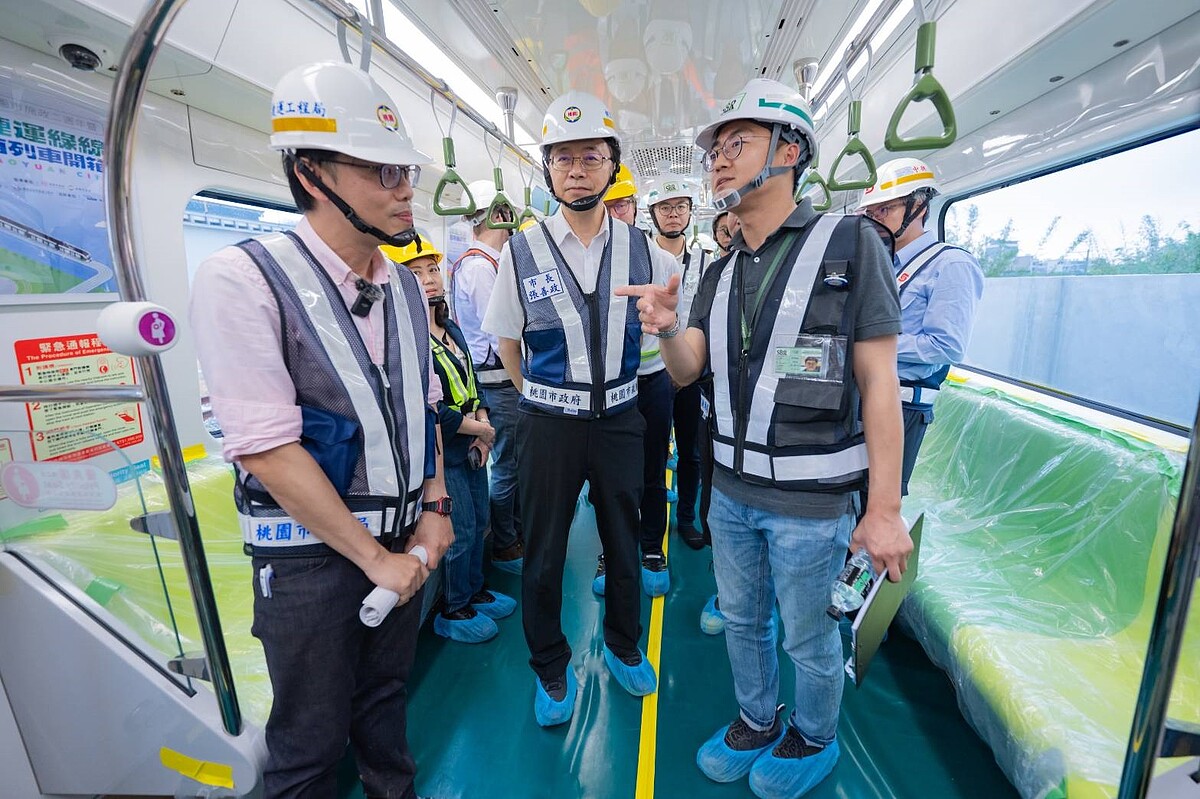 桃園捷運綠線7月啟動主線動態測試。圖/桃園市政府提供