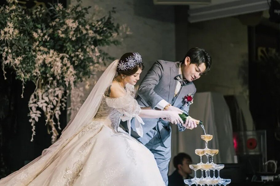 婚禮示意圖。圖/彭園婚宴會館提供