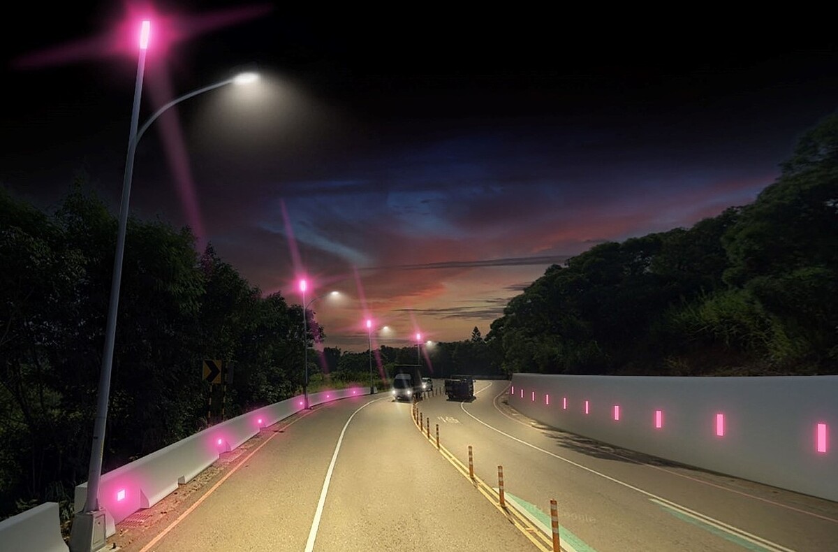 台中「粉紅公路」預計5月底前完工。圖／台中市政府提供