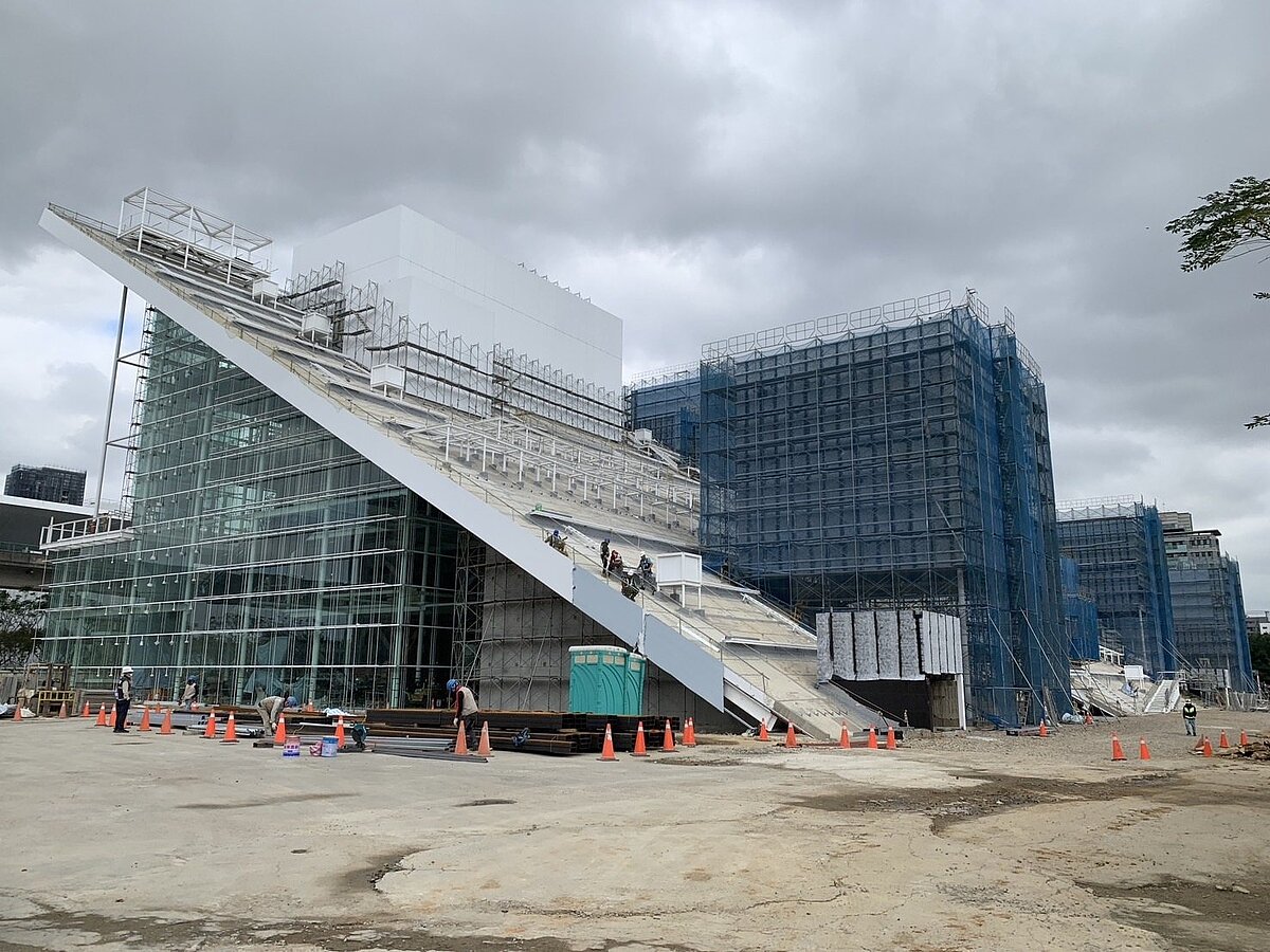 桃園市立美術館工程進度落後,但文化局緊盯進度,力拚明年7月完工驗收。本報資料照片