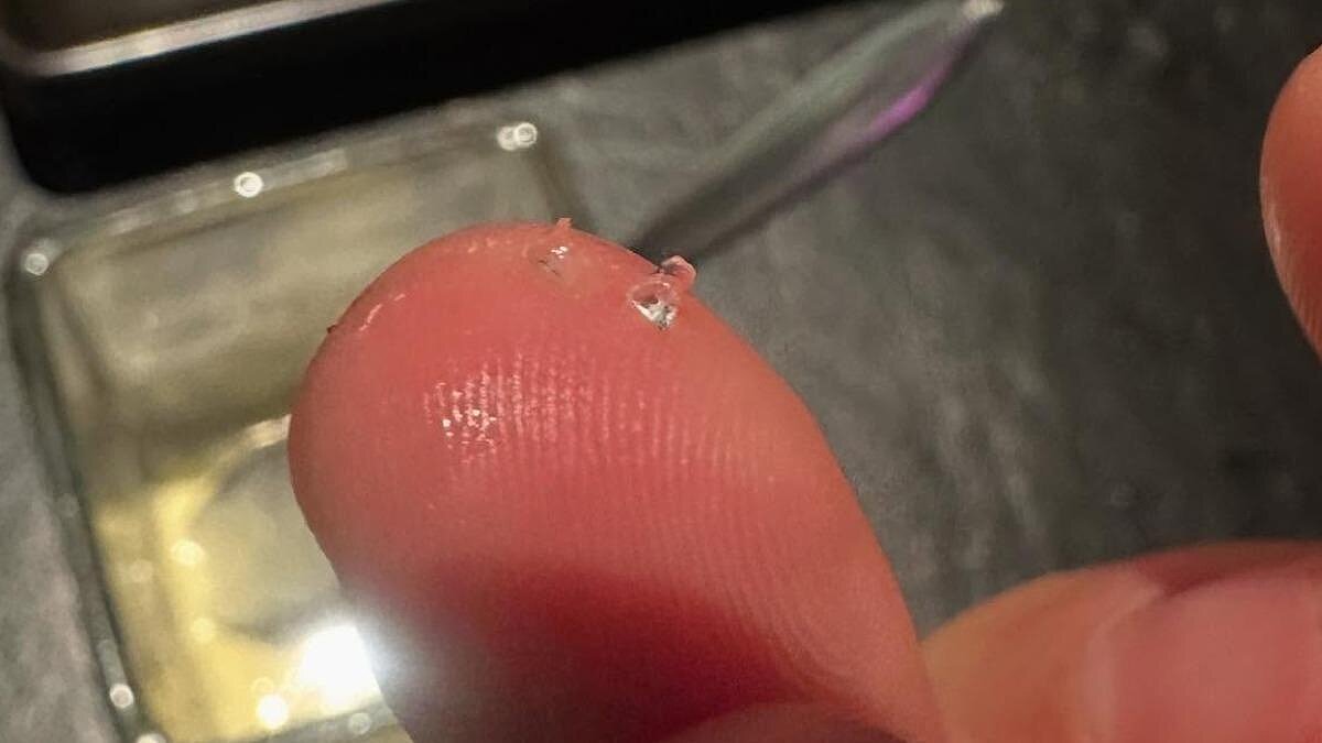 民眾在知名火鍋店的冰淇淋裡,吃出碎玻璃。圖/摘自爆料公社