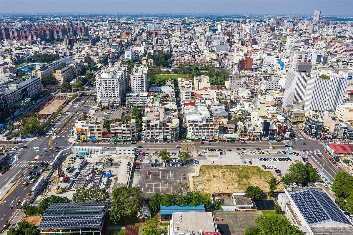 民族國小都更二期空拍照。圖/嘉義市政府提供