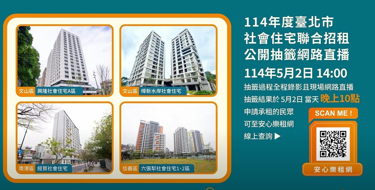 北市住都中心抽籤全程都有線上直播。圖/翻攝自北市住都中心YT頻道