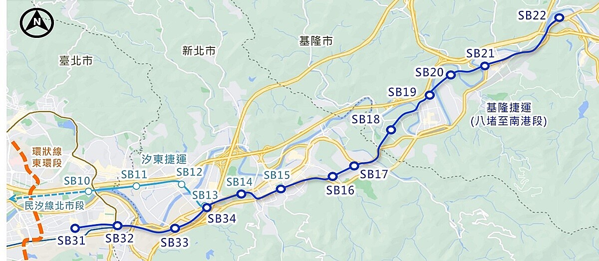 基隆捷運預計2033年完工，對於交通便利與房市都是加分。圖／新北市政府捷運局提供