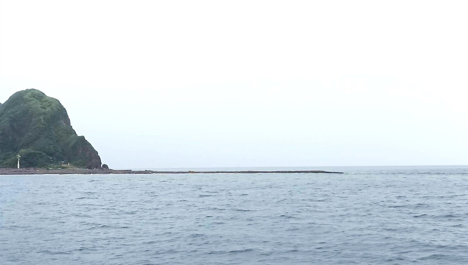 龜山島的尾巴去年底歷經颱風摧殘「斷尾」,最近慢慢長回來。記者戴永華/攝影