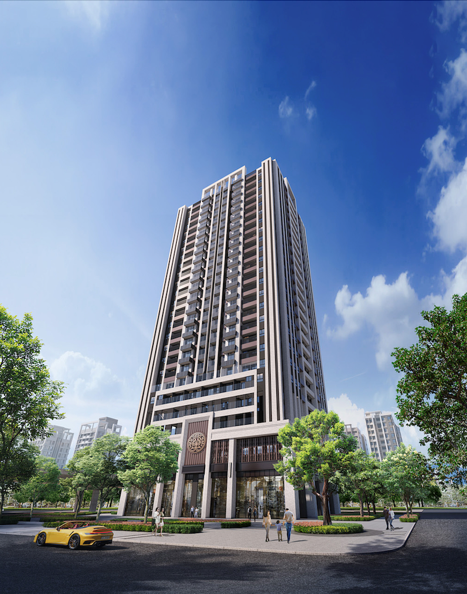 建築規劃巴洛克崗石基座,形塑質感人文住宅。圖/現場提供