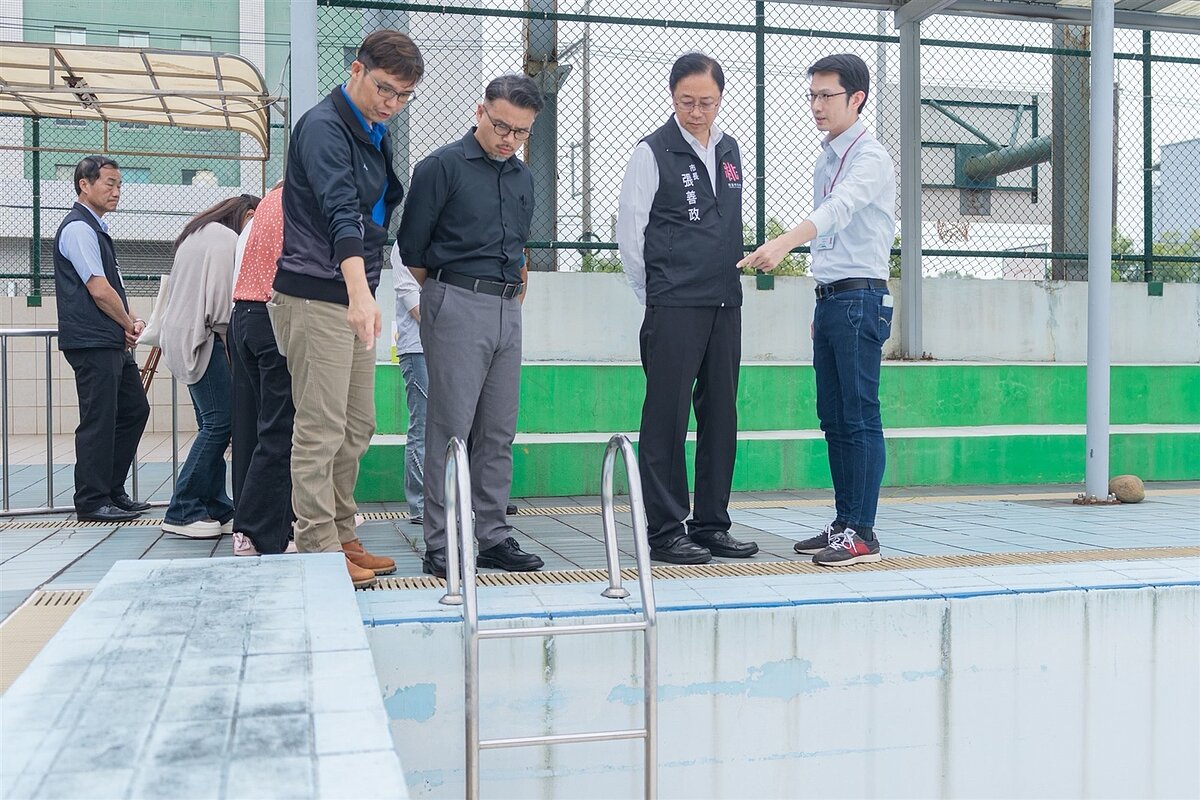 平鎮游泳池拍板改建複合式社宅。圖/桃園市政府提供