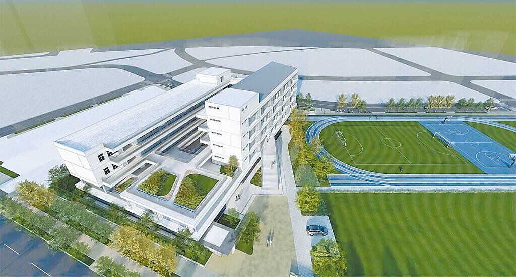 新竹縣立竹北實驗高中工程已發包,9日上網招標,力拚115學年度招生。圖/新竹縣府提供