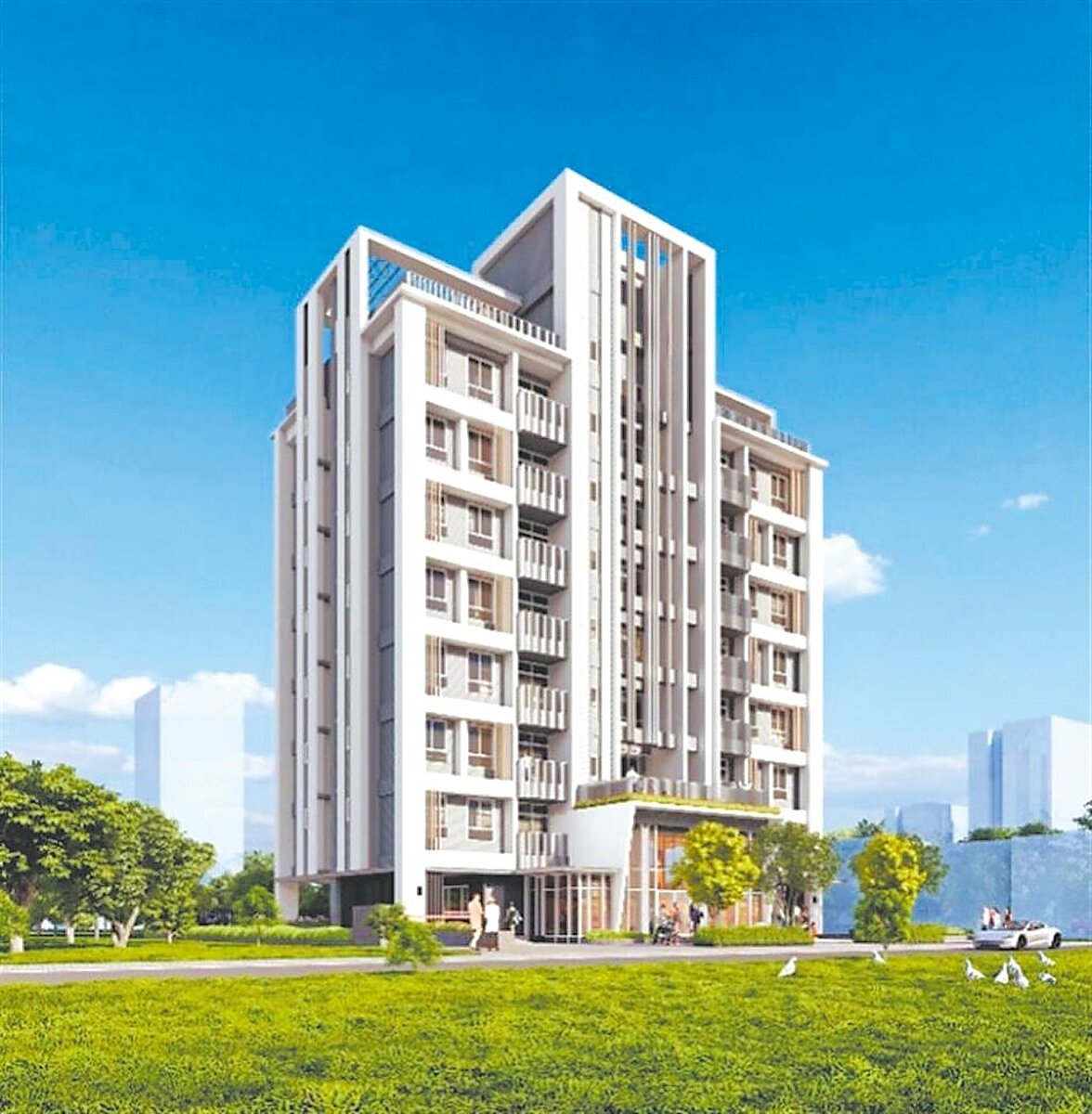 彰化縣政府規畫在員林市、伸港鄉、溪湖鎮及和美鎮等地,興建青年住宅,希望吸引年輕人買房,圖為員林市青宅外觀示意圖。(彰化縣政府提供/葉靜美彰化傳真)