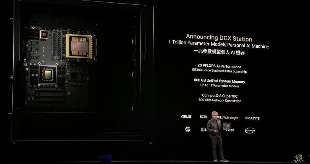 輝達(Nvidia)執行長黃仁勳。圖擷取自輝達直播頻道