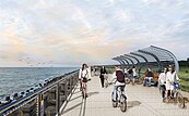 淡水金色水岸秘境亮點海堤段　打造夢幻海景第一排水岸騎乘路線