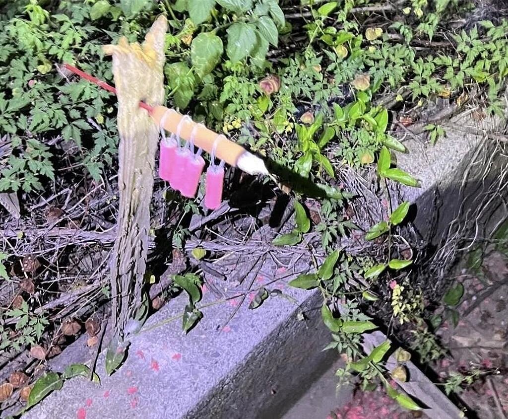 台南市南科周邊的農地近日屢有驅鳥裝置在夜間引爆，造成居民不滿報警控訴妨害安寧。圖／擷自善化區蓮潭里長陳紫晶臉書粉專
