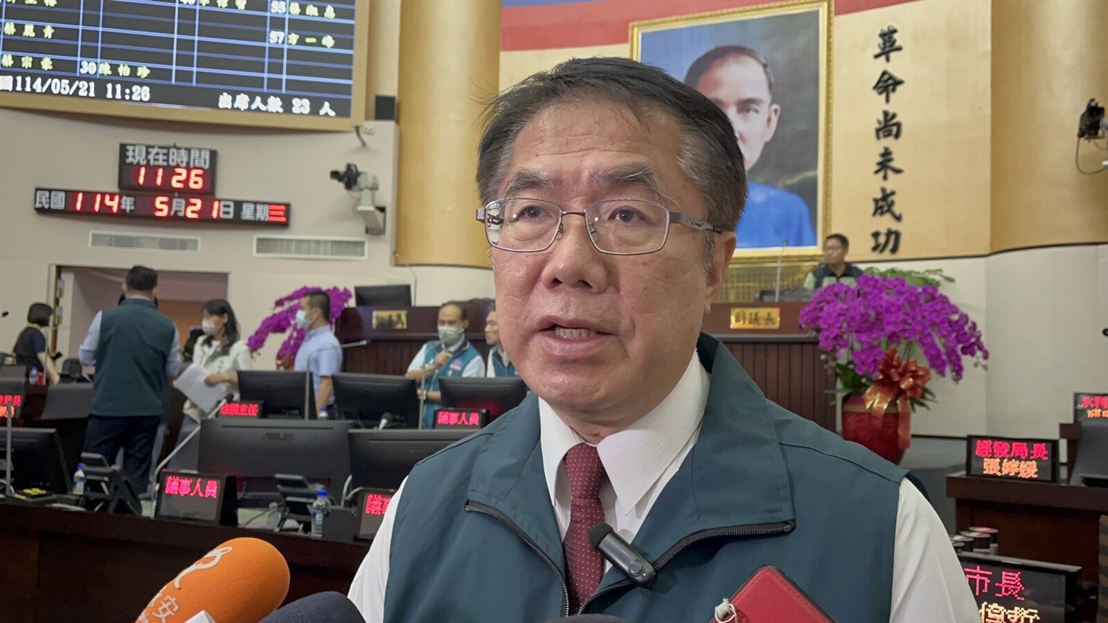 台南市長黃偉哲表示未來需撙節市府支。記者吳淑玲/攝影