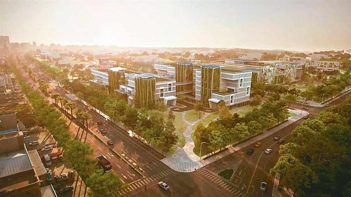 林口國際AI＋智慧園區現有7家廠商進駐，但園區汙水下水道系統BOT案2年流標4次。圖／新北經發局提供