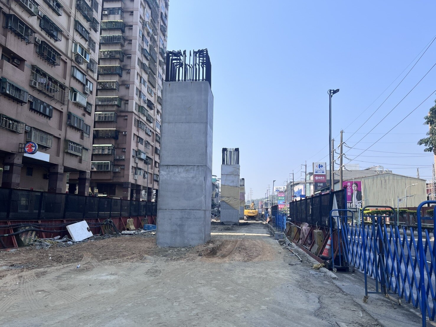 新北市土城樹林線如火如荼進行中。圖為樹林段工程。本報資料照