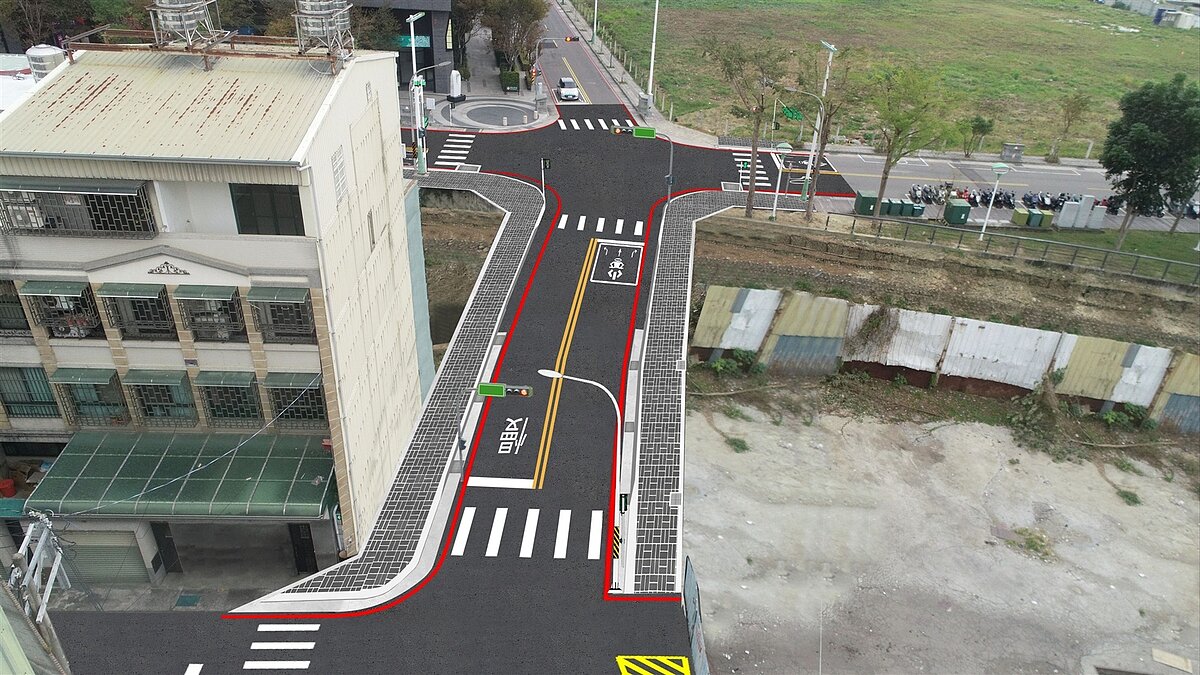台中市建設局投入1億推動「北屯區敦富八街及敦富九街道路開闢工程」,圖為敦富九街完工模擬圖。圖/台中市政府提供