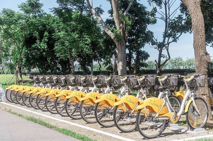 鹽水圖書館YouBike站。圖／新竹市交通處提供