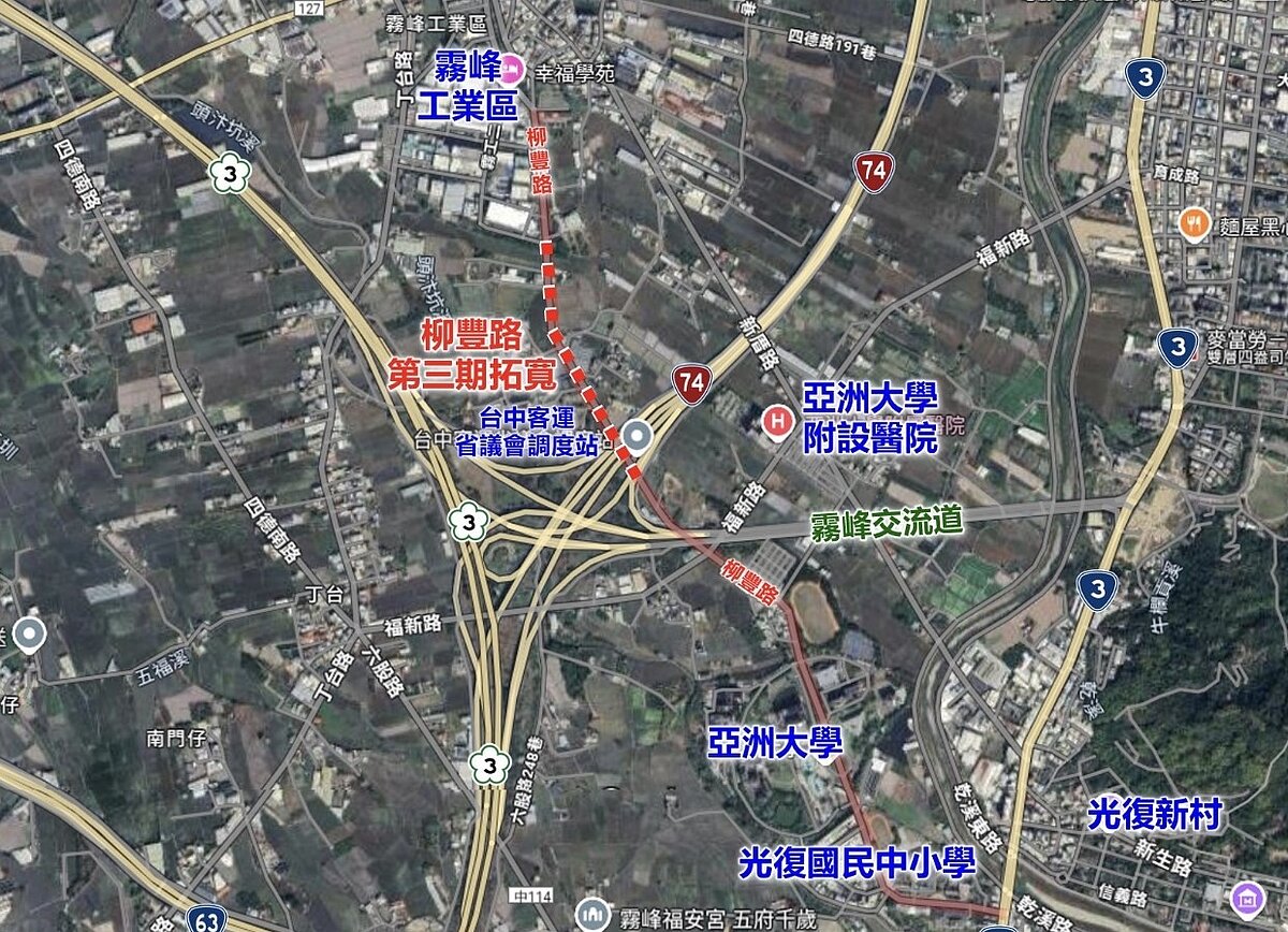 台中市霧峰區柳豐路霧工八路口至台74線路段拓寬工程,在市府爭取下,6月11日開工。圖/台中市政府提供