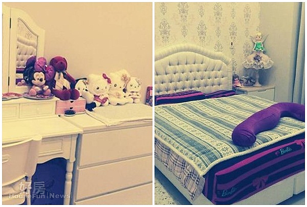 
7.女兒的公主房，各種玩偶公仔都有。

