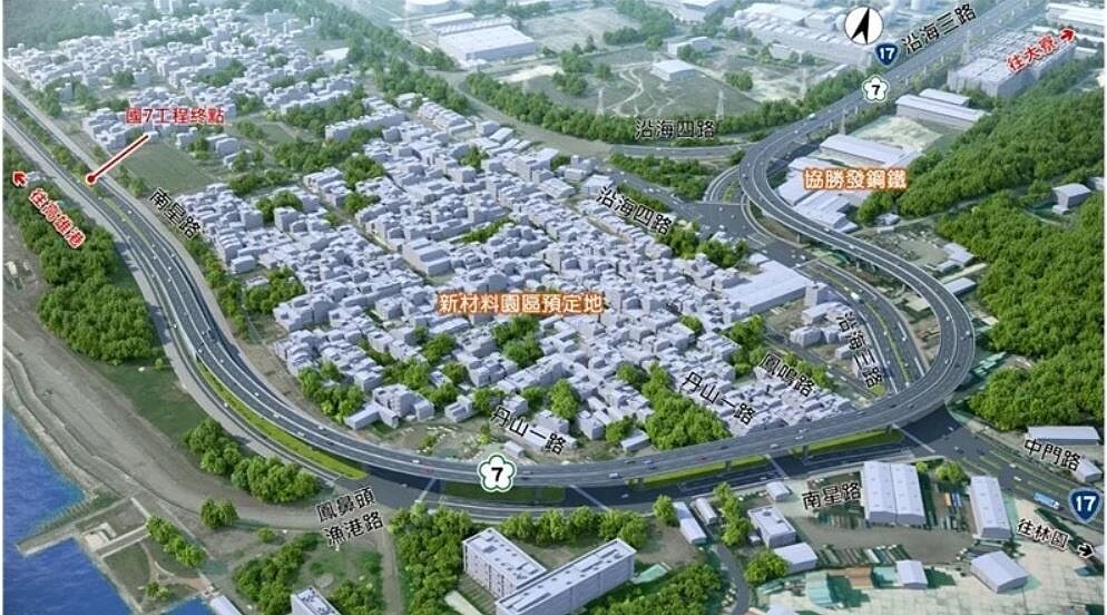 國道七號終點（南星路）透視圖。圖／高雄市都市發展局提供
