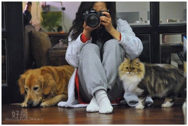 1.林惠覺得與狗狗貓貓快樂生活，就是最美好的人生。