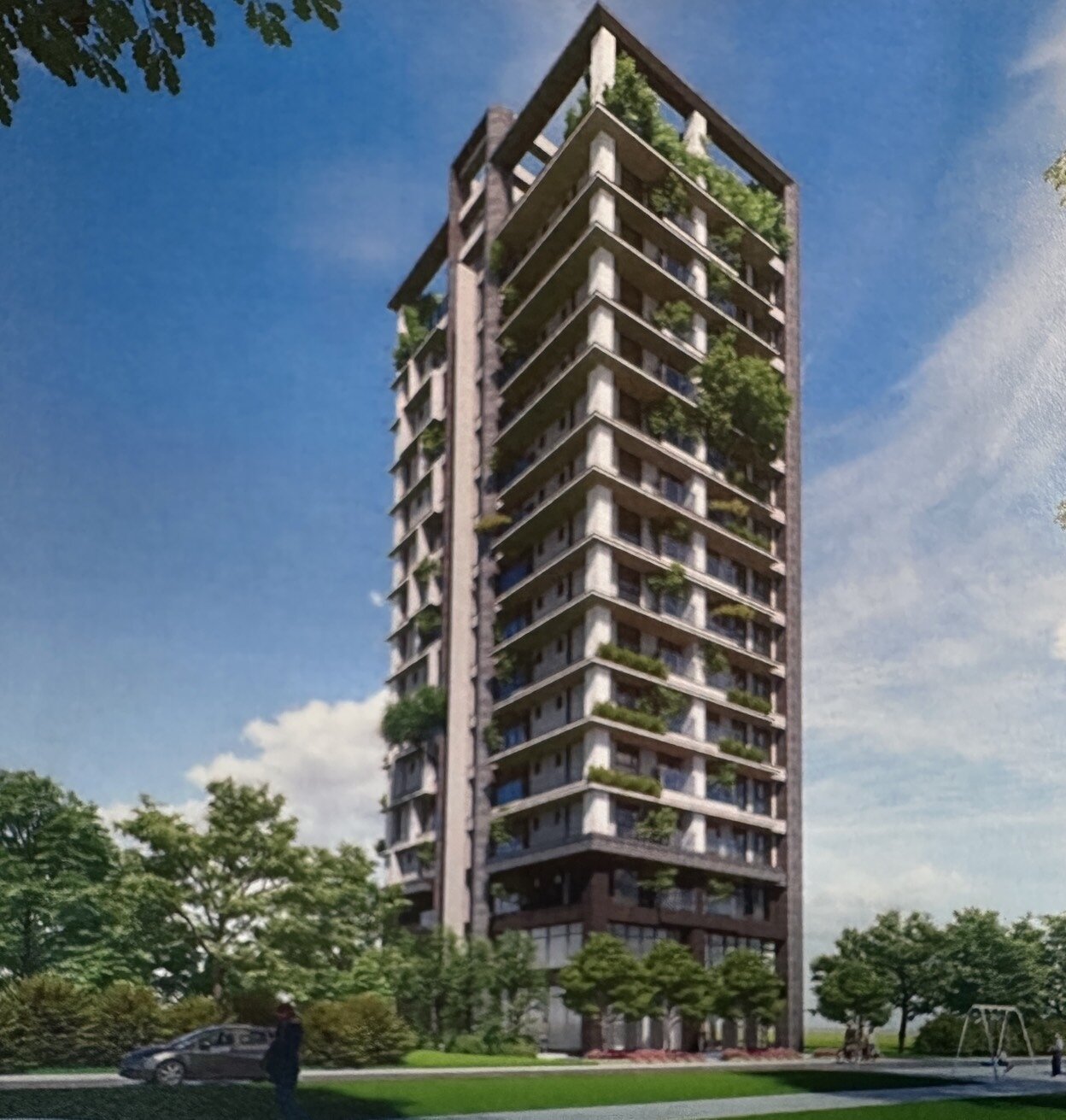 承億集團在自由路推出首創五星級飯店式服務管理住宅大樓，基地1216平方公尺，將興建地上14 層、地下3層，共52戶住宅及店面。 記者魯永明／攝影 