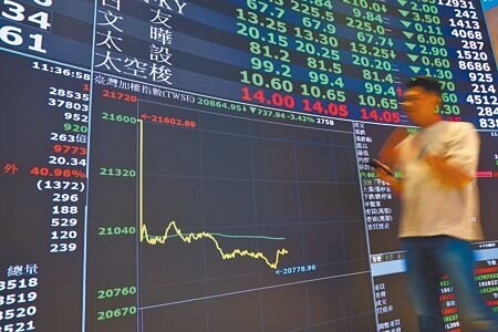 
以伊＋晶片戰，台股23日面臨2萬2千點關卡的保衛戰。圖為示意圖。（本報資料照片）
