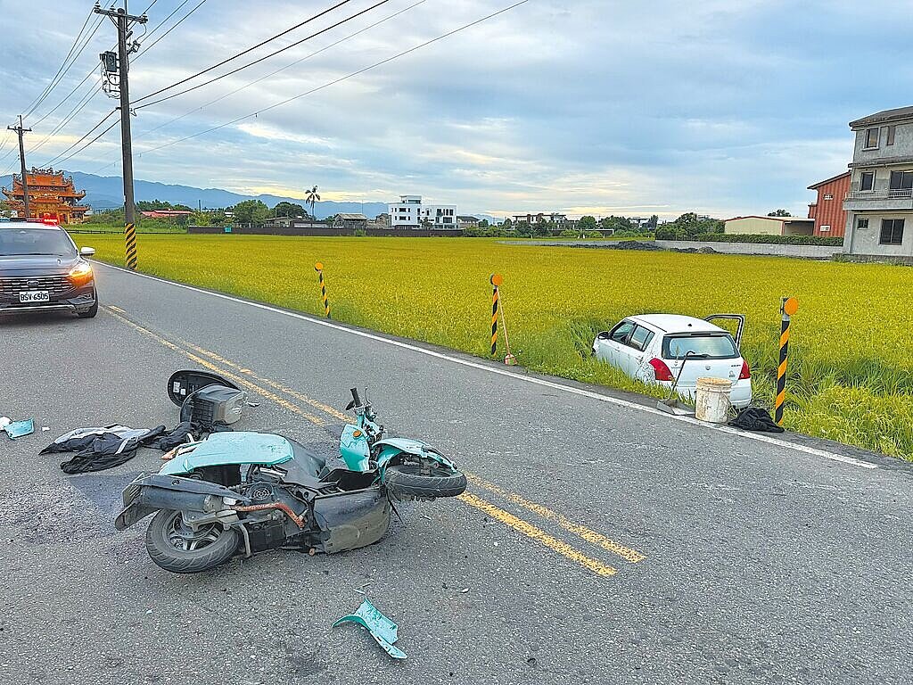 宜蘭縣三星鄉公所22日於A1肇事熱點舉行路祭。圖為日前車禍現場。圖/民眾提供