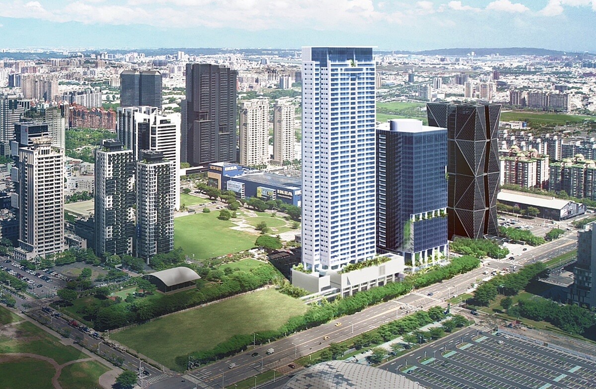 高雄亞灣區公辦都市更新再添里程碑,高雄市政府今(1)日舉行「亞灣2.0特貿三南基地南」公辦都更案動土,總投資金額達153億元。圖(外觀示意圖)/高雄市政府提供