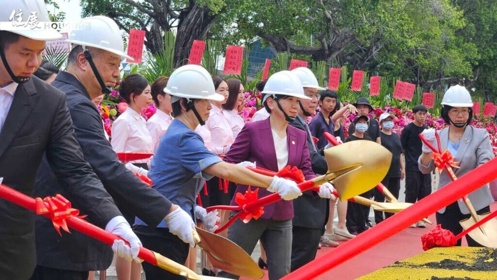 甲桂林董事長張裕能（圖左2）受邀參與動土典禮。圖／朱福山