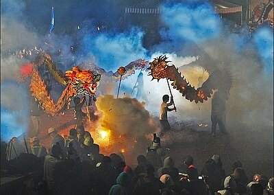 體驗「強力(火旁)龍」的震撼(圖/苗栗市公所)