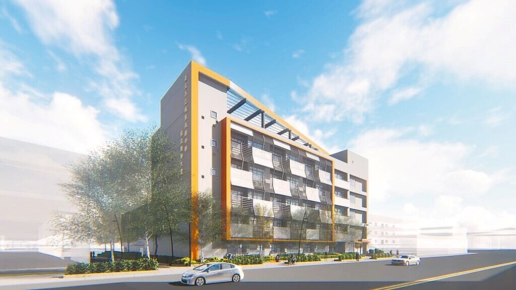 台北市目前有186棟高氯離子校舍,其中南港高中近40年歷史的教學大樓被認定為海砂屋,將於2026年完成改建。圖為改建後模擬圖。(摘自南港高中網站)