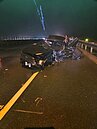 疑風雨釀車輛失控　國3中寮隧道北口1車自撞駕駛拋飛慘死