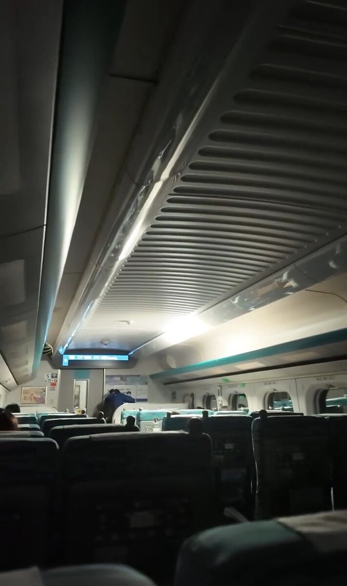 網友khun1211昨晚在threads分享,剛剛高鐵停在上面搖,並放上高鐵停駛的影片。圖/網友khun1211授權提供