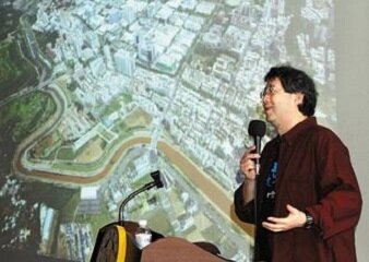 齊柏林上午到台大演講,逐一分享他拍攝台灣土地的歷程。
記者潘俊宏/攝影