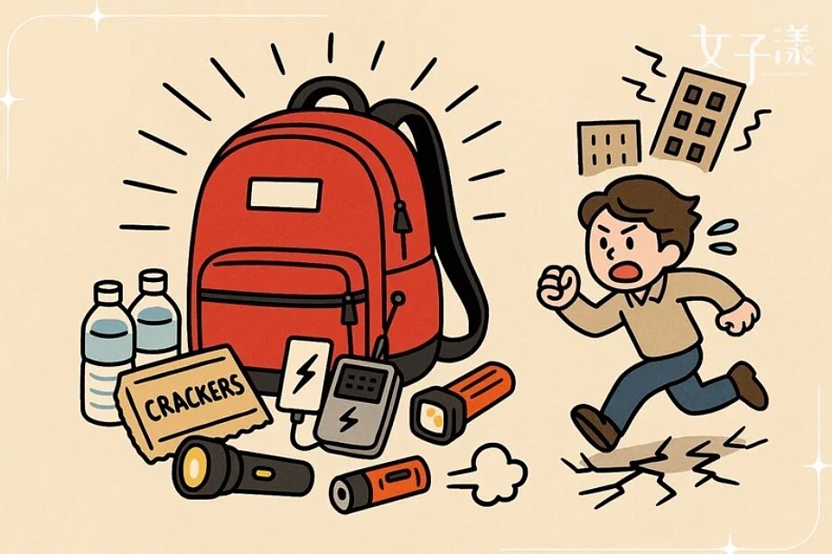 倒數7月5日「世界末日預言」？台灣網友激推「防災包必備清單」：這幾樣沒準備真的會後悔！圖／AI生成
