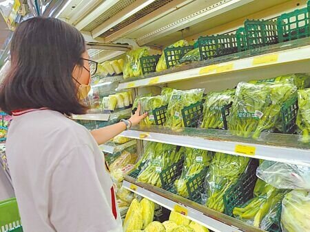 彰化溪湖果菜市場7日葉菜類交易價格較前1個交易日翻倍漲,溪湖果菜市場總經理徐鉦傑解釋,主要是農民因應休市、減少採收所致,因彰化受颱風影響不大,若天氣穩定,未來2天價格可望回穩。(葉靜美攝)